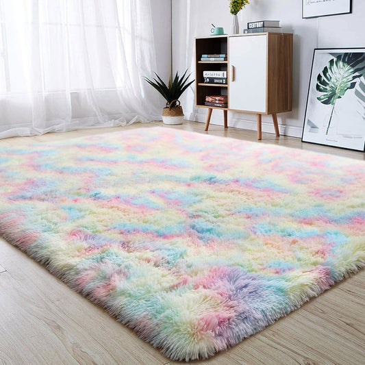 Rainbow Dream Bedroom/Living Room Comfortable Shag Rug (200 x 140)