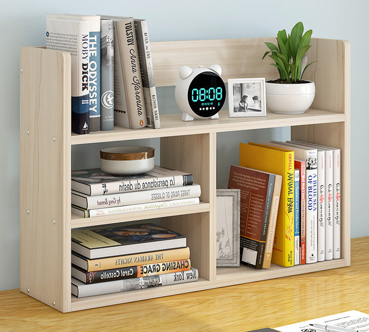 Melody Desk Hutch Storage Shelf Unit Organiser (White Oak)